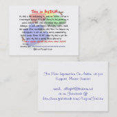 Dieses ist Autismus-Mitteilungsblatt-Karten Telefonnummerkarte (Vorne/Hinten)