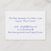 Dieses ist Autismus-Mitteilungsblatt-Karten Telefonnummerkarte (Rückseite)