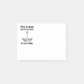 Dieses ist Bob Post-it Klebezettel (Vorderseite)