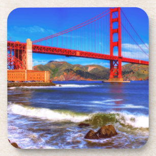 Dieses ist ein 3 Schuss HDR-Bild des Golden Gate Getränkeuntersetzer