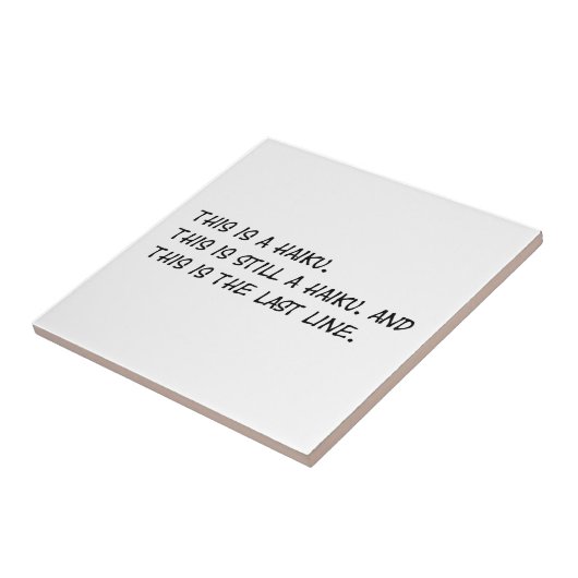 "Dieses ist ein Haiku-" lustiges Gedicht - Fliese (Seite)