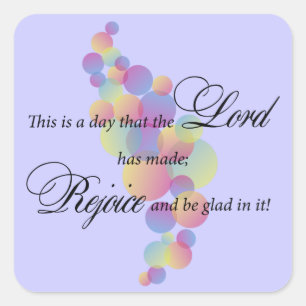 Dieses ist ein Tag, den der Lord gemacht hat Quadratischer Aufkleber