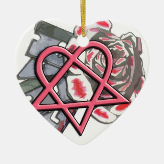 Dieses ist eine Rasierklingen-Romance Verzierung Keramik Ornament