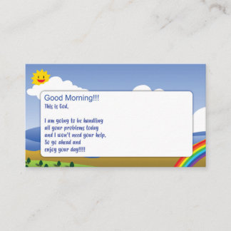 Dieses ist Gott-Karten-und Umarmungs-Kupon Visitenkarte