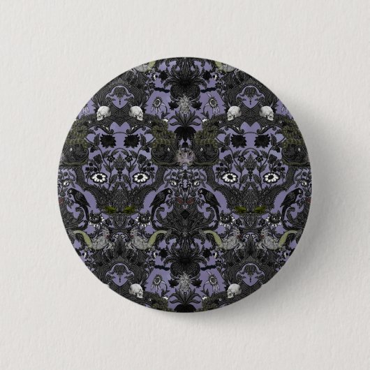 Dieses ist Halloween ~ Spuk Damast Button (Vorderseite)