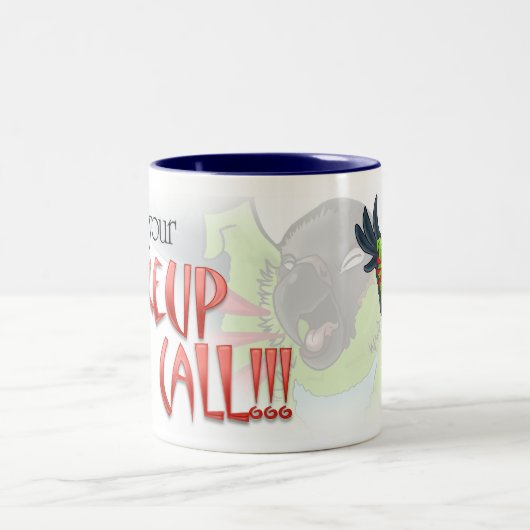 "Dieses ist Ihr WECKEN-ANRUF" Nanday Tasse (Mittel)