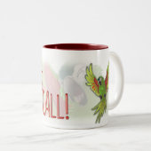 "Dieses ist Ihr Wecken-Anruf! " Zweifarbige Tasse (VorderseiteRechts)