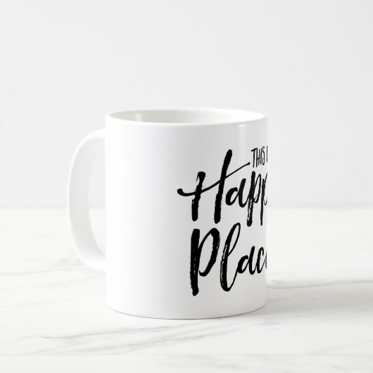 Dieses ist mein glücklicher Platz Kaffeetasse (Vorderseite Links)