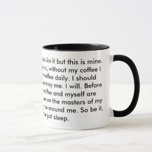 Dieses ist mein Kaffee, den dieses mein Gewehr ist Tasse