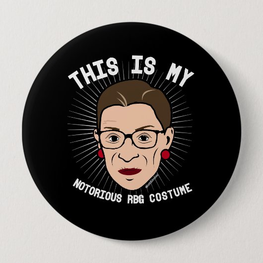 Dieses ist mein notorisches RBG Kostüm - Weiß -- Button (Vorderseite)