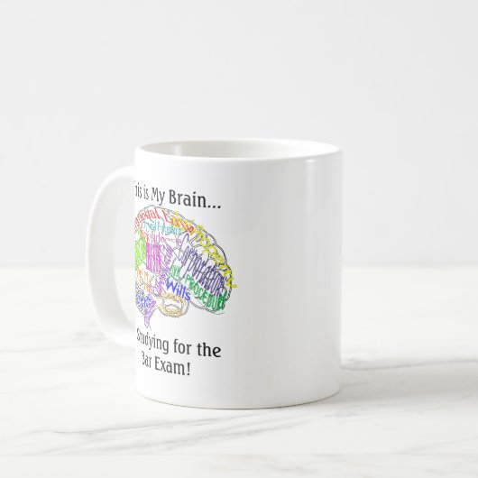 Dieses ist meine Gehirn… Bar-Prüfung Kaffeetasse (Vorderseite Links)
