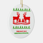 Dieses ist meine hässliche Weihnachtsstrickjacke Keramikornament (Rechts)