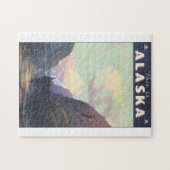Dieses ist Reise-Plakat-Grafik Alaskas Vintage Puzzle (Horizontal)