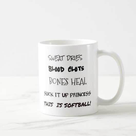 Dieses ist Softball. Sind zum Kotzen Sie es herauf Kaffeetasse (Rechts)