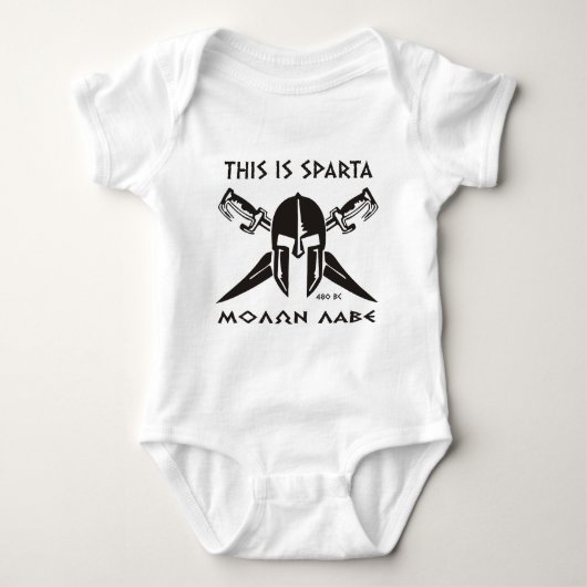 Dieses ist Sparta - Molon lave (Schwarzes) Baby Strampler (Vorderseite)
