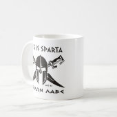 Dieses ist Sparta - Molon lave (Schwarzes) Kaffeetasse (Vorderseite Links)