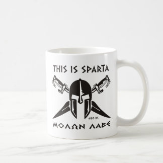 Dieses ist Sparta - Molon Lave - Schwarzes Kaffeetasse