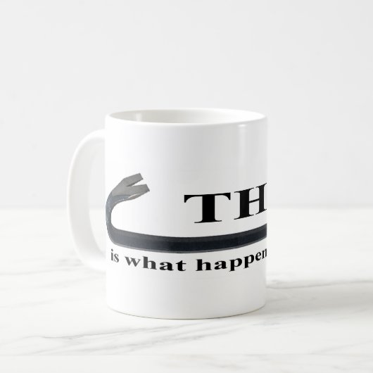 Dieses ist, was geschieht, Larry-Tasse Kaffeetasse (Vorderseite Links)