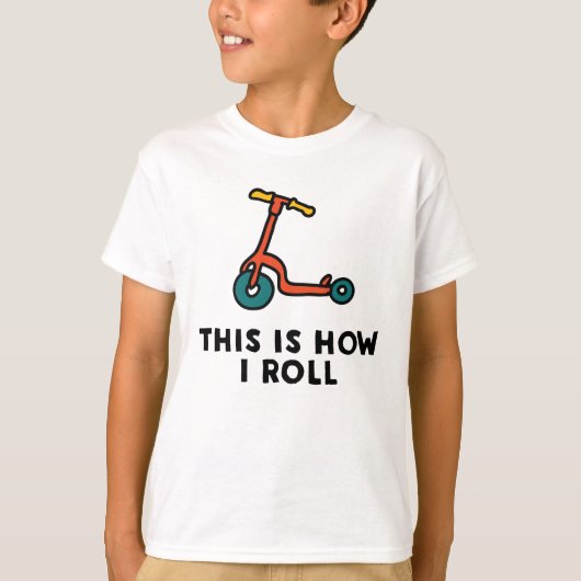 Dieses ist, wie ich das lustige Rollert-shirt T-Shirt (Vorderseite)