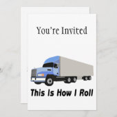 Dieses ist, wie ich halb LKW rolle Einladung (Vorne/Hinten)