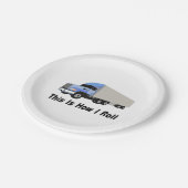 Dieses ist, wie ich halb LKW rolle Pappteller (Schrägansicht)