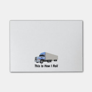 Dieses ist, wie ich halb LKW rolle Post-it Klebezettel