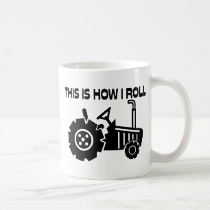 Dieses ist, wie ich Landwirtschafts-Traktor rolle Kaffeetasse