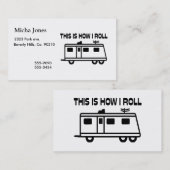 Dieses ist, wie ich Motorhome rolle Visitenkarte (Vorne/Hinten)