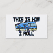 Dieses ist, wie ich RV rolle Visitenkarte (Rückseite)