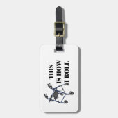 Dieses ist, wie ich Wanderer rolle Gepäckanhänger (Vorderseite vertikal)