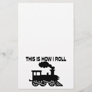 Dieses ist, wie ich Zug rolle Briefpapier