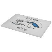 Dieses ist, wie wir (Campings-) Ausschnitt-Brett Schneidebrett (Ecke)