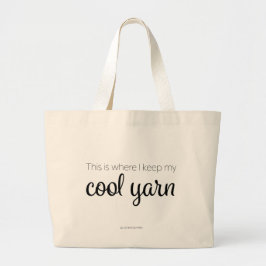 "Dieses ist, wo ich mein cooles Garn-" riesige Jumbo Stoffbeutel