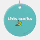 Dieses ist zum Kotzen Keramik Ornament (Hinten)