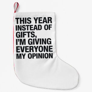 Dieses Jahr gebe ich allen statt Geschenke Kleiner Weihnachtsstrumpf