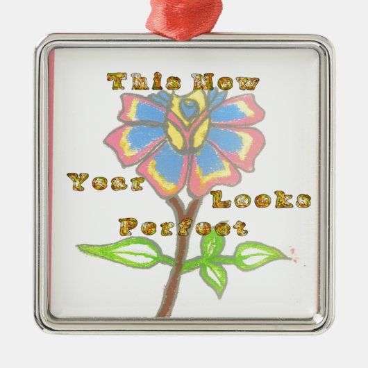 Dieses Jahr sieht perfekt aus.jpg Silbernes Ornament (Vorne)