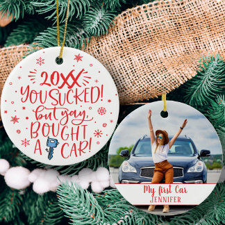 Dieses Jahr sind zum Kotzen, aber kaufte ein Auto Keramik Ornament
