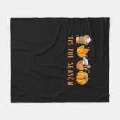 Dieses Jahr Verlasse Lady Pumpkin Spice Fall Fleecedecke (Vorderseite (Horizontal))