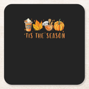 Dieses Jahr Verlasse Lady Pumpkin Spice Fall Rechteckiger Pappuntersetzer