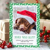 Dieses Jahr war Ruff Green Pet Foto Weihnachtskart