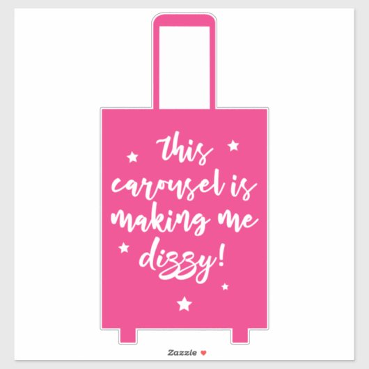 Dieses Karussell macht mich schwindelig feinen Kof Aufkleber (Blatt)