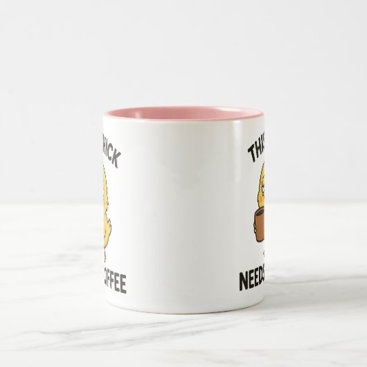 Dieses Kätzchen braucht Kaffee Zweifarbige Tasse (Mittel)