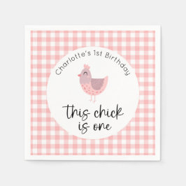 Dieses Kätzchen ist ein 1. Geburtstag Serviette