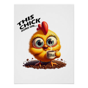 Dieses Kätzchen läuft an... Coffee Poster