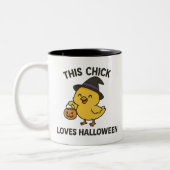 Dieses Kätzchen Lieben Halloween Zweifarbige Tasse (Links)