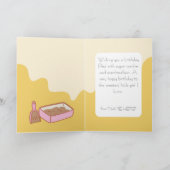 Dieses Katzenleben glücklich zum Geburtstag Kinder Karte (Innenseite)