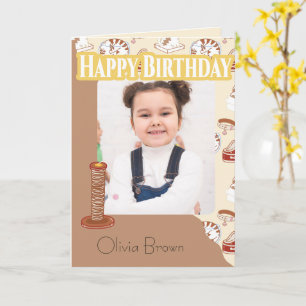 Dieses Katzenleben Niedliches braunes Katzenmuster Karte