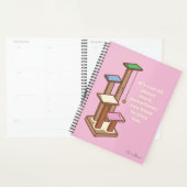 Dieses Katzenleben rosa Katzenturm mit Namen Planer (Anzeige)