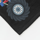 Dieses Kind bekommt wirklich Monster-LKW. Fleecedecke (Ecke)