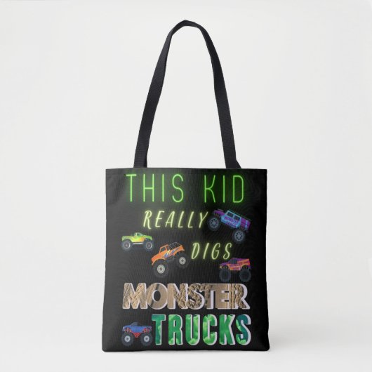 Dieses Kind bekommt wirklich Monster-LKW. Tasche (Vorderseite)